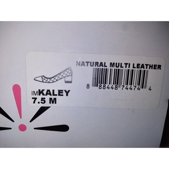 Isaac Mizrahi Live Wedge Heel Womens 7.5M Brown Leather Black Gold Trim - Picture 5 of 16